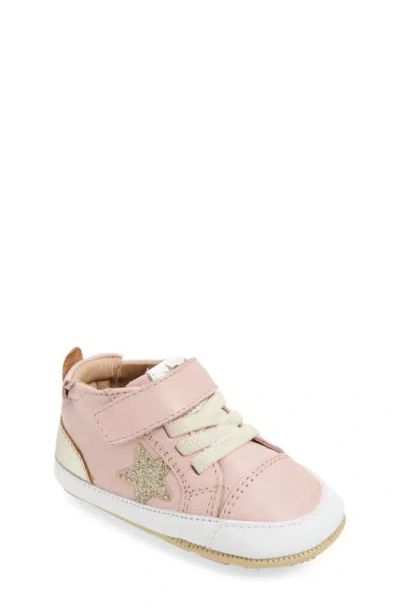 Old Soles Kids' Platinum Bub Sneaker In Powder Pink/gold/glam Gold