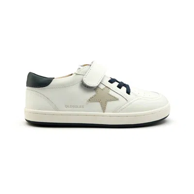 Old Soles Kids' Platinum Runner Vl Strap Star Sneakers In Snow/gris/navy In Neutral