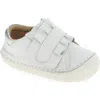 Old Soles Kids' Ruffle Strap Leather Sneaker In White