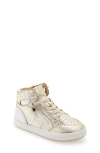 Old Soles Kids' Starling Metallic High Top Sneaker In Gold/silver/nacardo Blanco