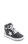Old Soles Kids' Starling Metallic High Top Sneaker In Navy/gris/snow