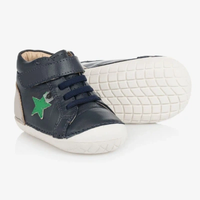 Old Soles Babies' Leather First Walker Trainers In Green