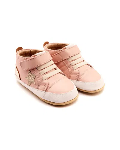 Old Soles Kids' Platinum Bub Leather Sneaker In Pink