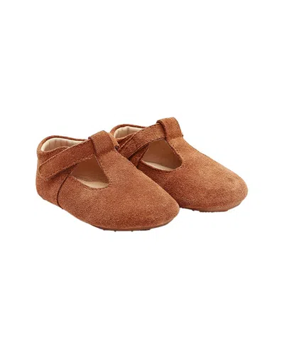 Old Soles Softly Bub Suede Mary Jane In Brown