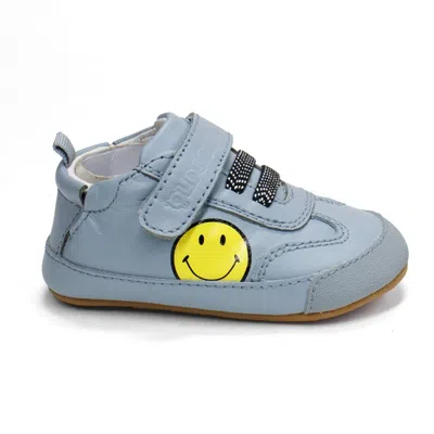 Old Soles Kids' Toddler's Bub Face Low Top Leather Shoes In Dusty Blue