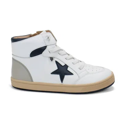Old Soles Kids' Toddler Star Tracker High-top Lace-up Casual Shoes In Snow In White