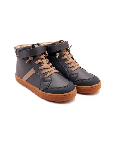 Old Soles Kids' Urban Roadway Leather Sneaker In Black