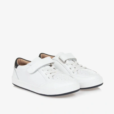 Old Soles White Leather Velcro Trainers