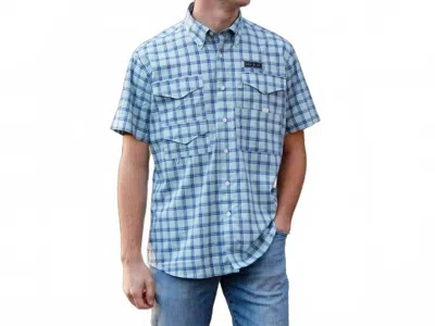 Old South Apparel Nash Vented Sportsman Shirt In Blue Green In Multi