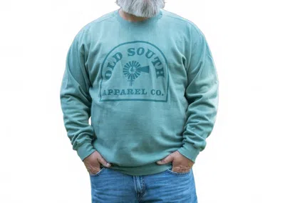 Old South Apparel Osa Arch Crewneck Sweatshirt In Light Green In Blue
