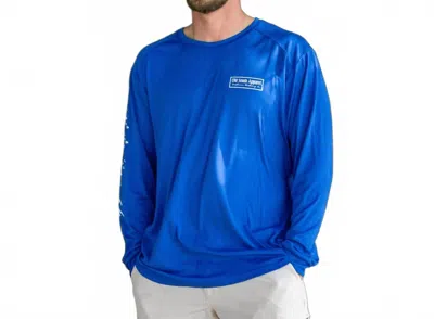 Old South Apparel Reel Nice Performance Long Sleeve Tee In Royal Blue