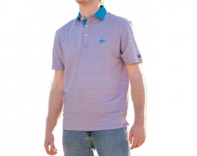 Old South Apparel Rusty Microstripe Performance Polo In Red/blue In Multi