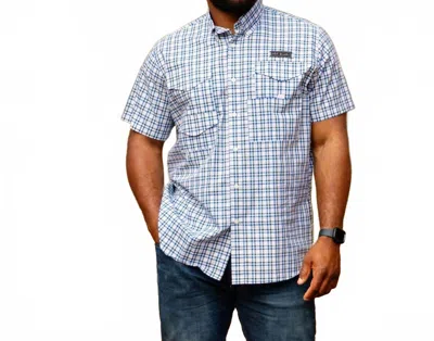 Old South Apparel Vented Sportsman Short Sleeve Shirt In Destin In Blue