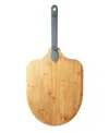 Old Stone 12 X 14 Inch Real Bamboo Pizza Peel With Folding Handle Is Moisture Resistant And Has An Easy-glide  In Natural