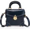Old Trend Azalea Genuine Leather Vintage Box Crossbody In Blue