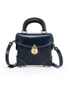 Old Trend Azalea Genuine Leather Vintage Box Crossbody In Blue