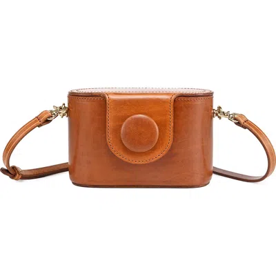 Old Trend Begonia Genuine Leather Vintage Case Crossbody In Brown