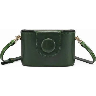 Old Trend Begonia Genuine Leather Vintage Case Crossbody In Green