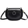 Old Trend Begonia Genuine Leather Vintage Compact Crossbody In Black