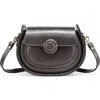 Old Trend Begonia Genuine Leather Vintage Compact Crossbody In Gray