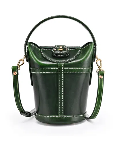 Old Trend Begonia Vintage Bucket Crossbody Bag In Green
