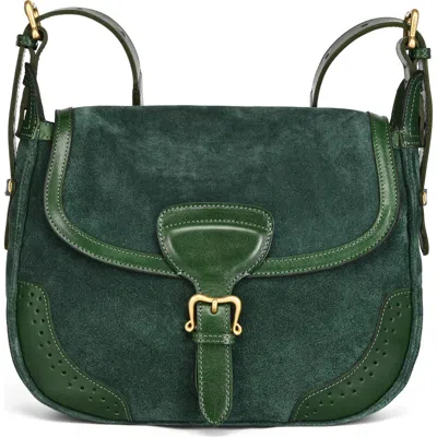 Old Trend Camellia Genuine Leather Structured Mailbag In Green