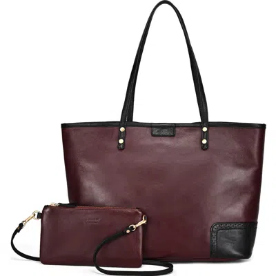 Old Trend Camellia Medium Reversible Leather Tote In Brown