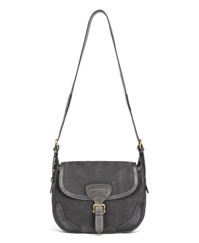 Old Trend Camellia Medium Shoulder Bag In Gray