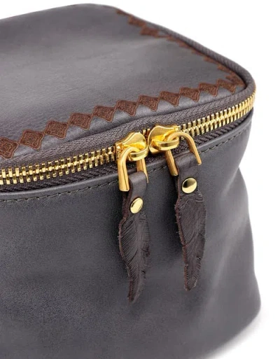 Old Trend Celosia Genuine Leather Cube Jewelry Case In Gray