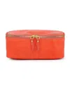 Old Trend Celosia Rectangular Leather Jewelry Case In Coral