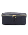 Old Trend Celosia Rectangular Leather Jewelry Case In Navy