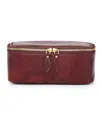 Old Trend Celosia Rectangular Leather Jewelry Case In Rusty Red