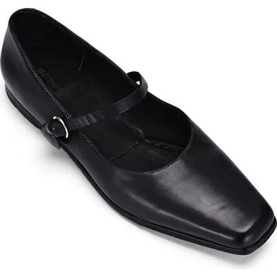 Old Trend Classic Genuine Leather Polished Vintage Mary Jane Flat In Black