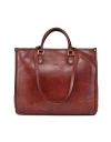 Old Trend Clivia Genuine Leather Structured Carryall Tote In Brown