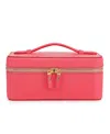 Old Trend Clivia Travel Leather Beauty Box In Pink