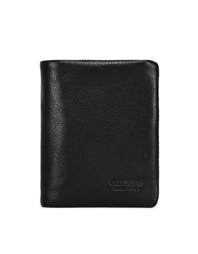 Old Trend Clover Genuine Leather Slim Secure Trifold Rfid Wallet In Black
