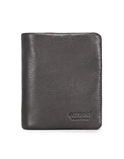 Old Trend Clover Genuine Leather Slim Secure Trifold Rfid Wallet In Gray