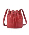 Old Trend Crocus Leather Bucket Bag In Red