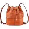 Old Trend Crocus Convertible Bucket Bag In Caramel