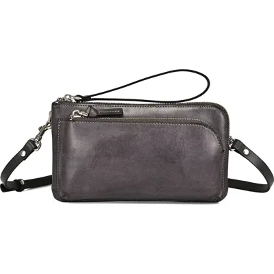 Old Trend Dahlia Genuine Leather Compact Convertible Crossbody In Gray