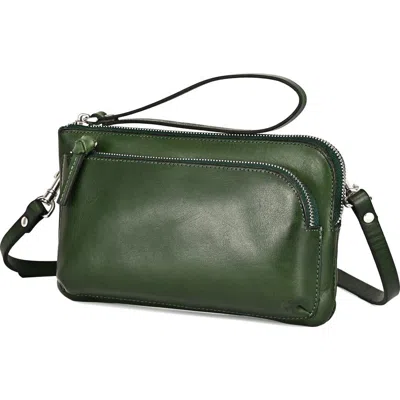 Old Trend Dahlia Genuine Leather Compact Convertible Crossbody In Green
