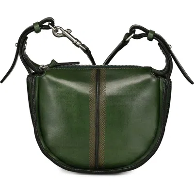 Old Trend Dahlia Genuine Leather Compact Structured Crossbody In Green