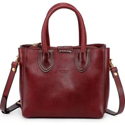 Old Trend Dahlia Mini Tote Bag In Burgundy