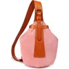 Old Trend Daisy Leather Trim Sling Bag In Pink
