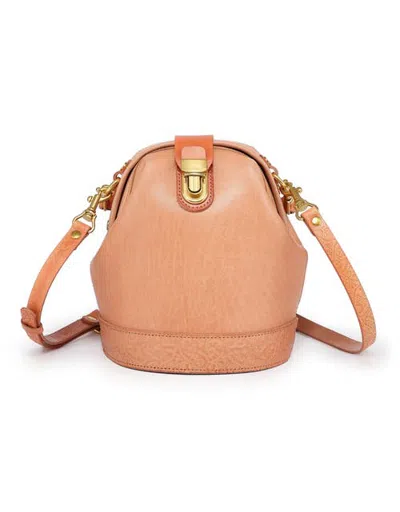 Old Trend Doctor Genuine Leather Structured Bucket Crossbody In Blush