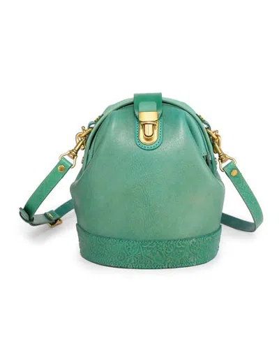 Old Trend Doctor Genuine Leather Structured Bucket Crossbody In Mint
