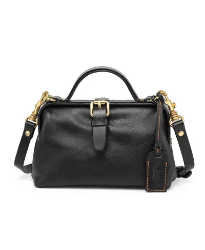 Old Trend Doctor Small Leather Crossbody Bag In Black