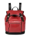 Old Trend Ficus Genuine Leather Durable Travel Backpack In Red