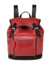 Old Trend Ficus Genuine Leather Durable Travel Backpack In Red