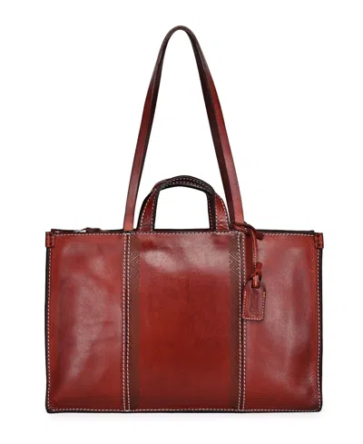 Old Trend Freesia Large Top Handle Tote Bag In Brown